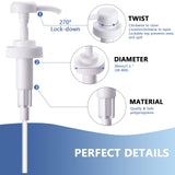 15 Pieces Plastic Gallon Pump Dispenser 38/400 for Gallon Bottles Jugs, Gallon Pump Top Dispensing Pump Lid Fits for Most Lotion, Shampoo, Conditioner Bottles, White