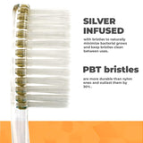 Solodent Toothbrush Ultra Soft, Silver for Sensitive Teeth and Gums (Pack of 8) Colors may vary