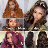 Body Wave Lace Front Wigs Human Hair Pre Plucked Middle T Part Lace Frontal Wigs human hair Brazilian Virgin Human Hair Lace Front Wigs for Black Women 18inch