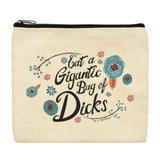 Canvas Toiletry Bag Set Eat a Bag Of D-cks Expletive Gifts Edgy Makeup Bag Set 2 Pack Makeup Bags