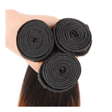 1B/30 Ombre Brazilian Hair Straight 3 Bundles Deals Color Black to Dark Brown 8A Silky Straight Human Hair Sew in Weave 10-26 Inch Unprocessed Hair (14"16"18")