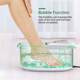 Carevas Foot Bath Massager, Heated Foot Soaker with O2 Bubbles, 14 Massaging Rollers for Tired Feet Stress Relief Home Use