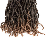 Ling Xiu 18 Inch Nu Faux Locs Crochet Hair 5 Packs Natural Crochet Braids Goddess Faux Locs Crochet Braids Synthetic Soft Locs Braiding Hair for Women(1B/27)