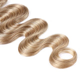 SEGO Wavy Remy Tape In Hair Extensions Human Hair Extensions Tape In Real Hair Body Wave Skin Weft Tape In Human Hair Extensions Seamless Invisible 40 Pieces Dark Blonde 16 Inch 100 Gram