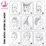 PATTNIUM Long Wavy Green Wig with Bangs Rose Net Women's Anime Cosplay Costume Halloween Party Green Wig (Style Five)