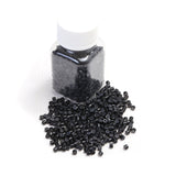 Vlasy 1000Pcs 4mm Silicone Lined Micro Ring Beads for Hair Extensions 5Colors Apply (1000Pcs Black)