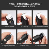 Beard Trimmer 6 in 1 Hair Clipper Electric Trimmer Shaver and Nose Trimmer Electric Razor Professional Grooming Kit