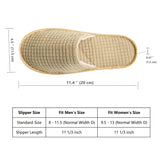 Spa Slippers - 10 Pairs Closed Toe Non Slip Disposable Hotel Slippers for Men and Wowen - Thick Soft Cotton Velvet Washable House Slippers Perfect for Guests,Bathroom,Spa,Travel,Wedding - Beige