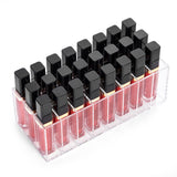HBlife Lip Gloss Holder Organizer, 24 Spaces Clear Acrylic Makeup Lipgloss Display Case