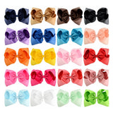 20pcs Hair Bows for Girls 8" Big Boutique Bow Alligator Clips Grosgrain Ribbon Hair Accessories Toddlers Kids Teens