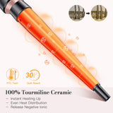 BESTOPE 3 Barrel Hair Waver Curling Iron 4 in 1 Hair Crimper Wand Set with LED Temp Control, 1 inch Ceramic Tourmaline Triple Barrels, Instant Heat Up and Glove & 2 Hair Clips