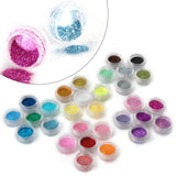 Anladia 30 Colors Eyeshadow Makeup Nail Art Pigment Glitter Dust Powder Set