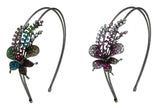 Set of 2 Crystal Flower Headbands U86121-0121-2mf
