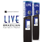 Sensationnel Live 100% Human Hair Keratin Remi Brazilina Yaki 10s" #1 (#1B)