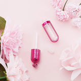 20 Pieces Empty Plastic Lip Gloss Tube Refillable Lip Balm Bottle Reusable Sample Bottle Container with Lid for Lipstick Cosmetic Women Girls, 3 m (Rose Red)