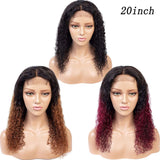 Seelaak 4x4 Lace Closure Wigs Human Hair Curly Wigs 1b Glueless Silky 20Inch Pre Plucked with Baby Hair Jerry Curl Wigs for Black Women (20inch & Free Wig Cap)