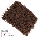 Nu Faux Locs 18Inches Pre-Looped Crochet Braiding Hair Synthetic Crochet Braids Hair Extensions Goddess (18inch, 27)