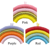 Sigdio Hair Bows Holder Handmade Bohemian Girls Clips Organizer Hairpins Rainbow Hanger for Storage or Decoration (Light Pink)