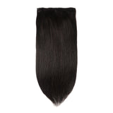 Hair Extensions Clip in Human Hair Double Weft 14" Brazilian Straight Hair Extension Clip on Human Hair 100g with 16clips Grade 8A (14inch #1Jet Black)