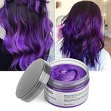 4 Colors Temporary Hair Dye Wax,Instant Hair Dye Wax 4.23 oz Natural Hairstyle Pomade Cream Unisex Hair Wax for men and women(Blue+Purple+White+Gray)
