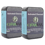 Bamboo Activated Charcoal Bar Soap Organic Soap 2pk 2 Extra Large 7 Oz Bars.Cool Eucalyptus. For Men and Women. All Skin Types and Treats Body Acne, Eczema, Psoriasis and Dry Skin