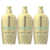 Pantene Combing Cream, Pro-V Smooth Nutrient Boost, Tame Frizz and Block Humidity, 6.7 Fl Oz, Triple Pack