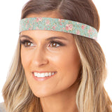 Hipsy Cute Adjustable No Slip Fashion Headbands Hairband Multi Pack for Women Girls & Teens (Rose Gold & Floral Gift 3pk)