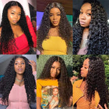 Curly Lace Front Wigs Human Hair Deep Curly Human Hair Wigs for Black Women T Part Lace Front Wigs Human Hair Pre Plucked with Baby Hair 150% Density (14 Inch)