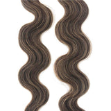 ZZRRYY Top Grade 20 Inch Keratin Pre Bonded U Tip Body Wave Human Hair Extensions, 50 Strands, 1g/S, 50g, Remy Human Hair, Medium Brown (Body U Tip 20" #M4/27, 1g/s 50g)