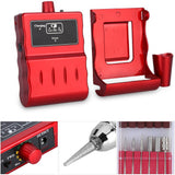 30000 RPM Nail File Drill Machine, Portable Rechargeable Polishing Buffer and Smooth Nails Device Tool Set (Red)