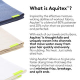 Aquis - Original Hair Towel (Waffle), Ultra Absorbent & Fast Drying Microfiber Towel for Thicker Hair, Linen (19 x 39 Inches)