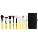 Bdellium Tools Professional Makeup Travel Line Mineral 10pc. Brush Set with Roll-Up Pouch