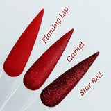 Saviland Acrylic Powder Set - Acrylic Nail Powder 3 Color Glitter Red Professional Polymer Powder System for Nail Extension and Decoration 3D Manicure at Home Salon