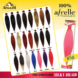 (Pack of 8) Afreezm Pre Stretched Silky Braiding Hair 100% Kanekalon Afrelle Fiber (54 Inches / 85 Grams) (1)