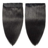 Clip in hair extensions human hair one piece human hair extensions 5 clips 100% Remy Human Hair Straight Natural Black 16"(40cm) - 45g