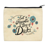Canvas Toiletry Bag Set Eat a Bag Of D-cks Expletive Gifts Edgy Makeup Bag Set 2 Pack Makeup Bags