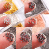 Metal Nail Steel Ball 0.6MM 0.8MM and 1.0MM Box Packaging Nails Accessories Nail Caviar Metal Bead Mini Steel Ball