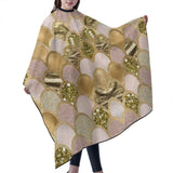 Professional Barber Supplies Tool Golden Fish Scales Cape Cover Cloak Hair Dyed Hair Waterproof Cloth Anti-Static Hairdressing Haircut Apron Hair Dressing Gown Cape
