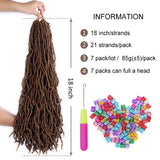 Nu Faux Locs 18Inches Pre-Looped Crochet Braiding Hair Synthetic Crochet Braids Hair Extensions Goddess (18inch, 27)