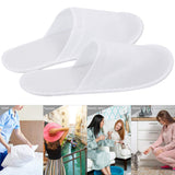 24 Pair Spa Flip Flops Disposable Slippers for Hotel Guests, Closed Toe Super Comfort, Men's 8.5 or Women's 11 White