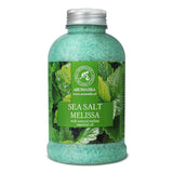 Sea Salt Melissa with Natural Melissa Essential Oil 18oz - Melissa Bath Salts - Best for Good Sleep - Stress Relief - Beauty - Relaxing - Bathing - Body Care