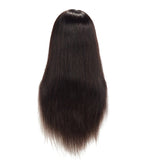 Hairginkgo Mannequin Head 24-26" Human Hair Manikin Head Hairdresser Training Head Cosmetology Doll Head for Styling Dye Cutting Braiding Practice with Clamp Stand (92018B0218)