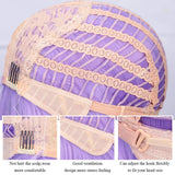 AISI QUEENS Short Straight Bob Wigs Purple Middle Part Cosplay Wig Shoulder Length Bob Wigs Fashion Synthetic Wig for Women for Party Cosplay Use Heat Resistant Fibre