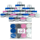 Beauticom 48 Pieces 20 Gram 20ml Empty Jars Small Plastic Round Clear containers fit Lip Balm, Cosmetic, Lotion, Pot, Food, BPA Free.