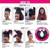JUMBO TIE (2 Dark Brown) - Freetress Synthetic Drawstring BunTie 2 in 1 Ponytail