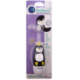 Brilliant Kids Sonic Toothbrush Characters – Kids Electric Toothbrush with Flashing Lights and Super-Fine Bristles - Fun Brushing for Parent and Child, Ages 3-8 (Penguin)