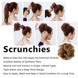 Hebelin 2pcs Messy Hair Bun Extensions Scrunchy Updo Elastic Wavy Curly Donut Chignon Hairpiece