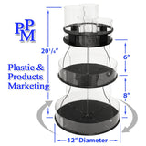 4 TUBE SPINNER Black Plastic Makeup and Cosmetic Organizer with 4 Tube Holder that Spins