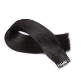 20 Inch Glue in Remy Human Hair Extensions Skin Weft Hair Extensions Invisible Color Natural Black 1B 20pcs/50g Silky Straight Skin Weft Human Hair Extensions Tape in