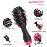 Hair Dryer Brush, Hot Air Brush, 4-in-1 Negative Ionic Hair Dryer and Volumizer Brush, Anti Scald Blow Dryer Brush Reduce Frizz and Static for Women